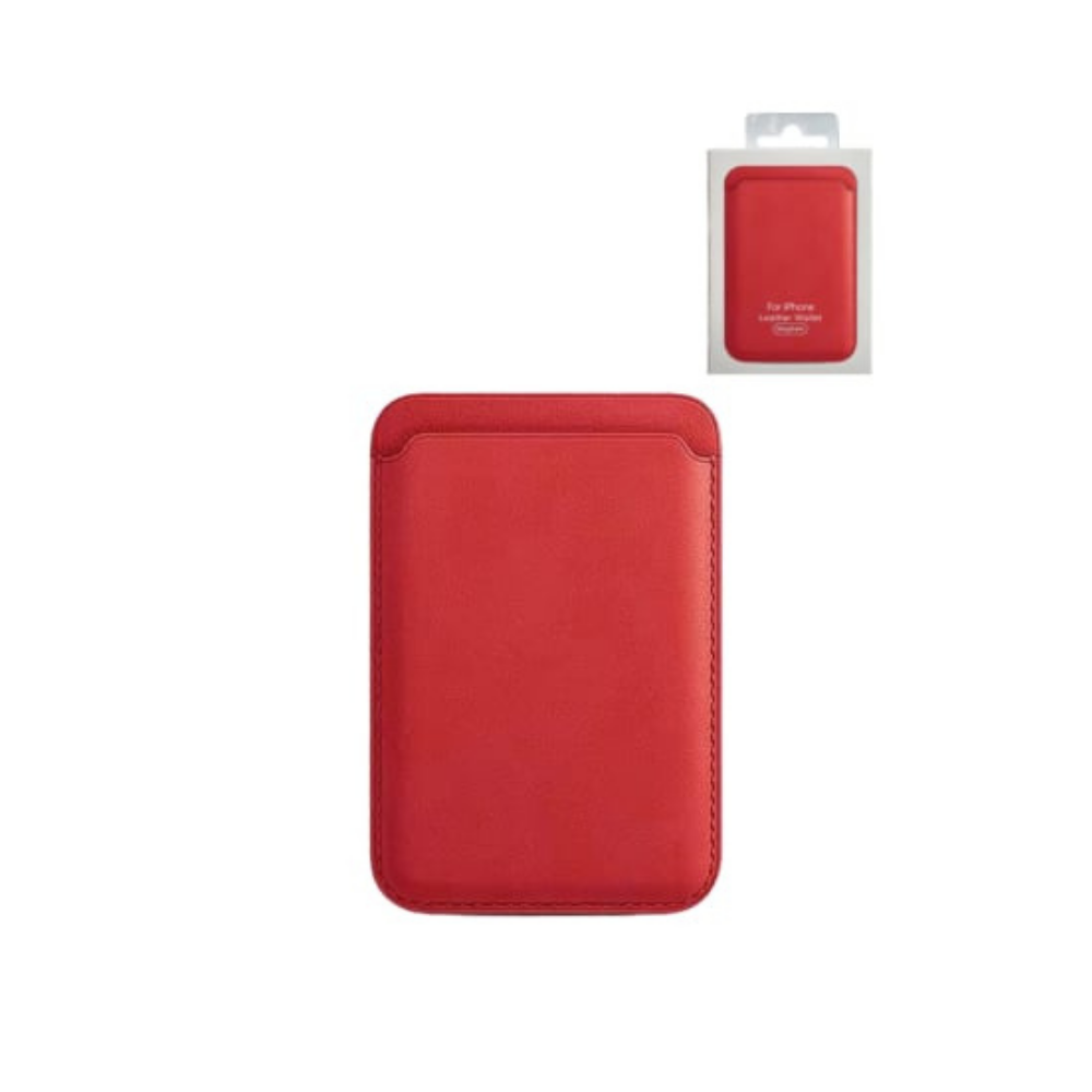 leather-magnetic-card-wallet-holder-red