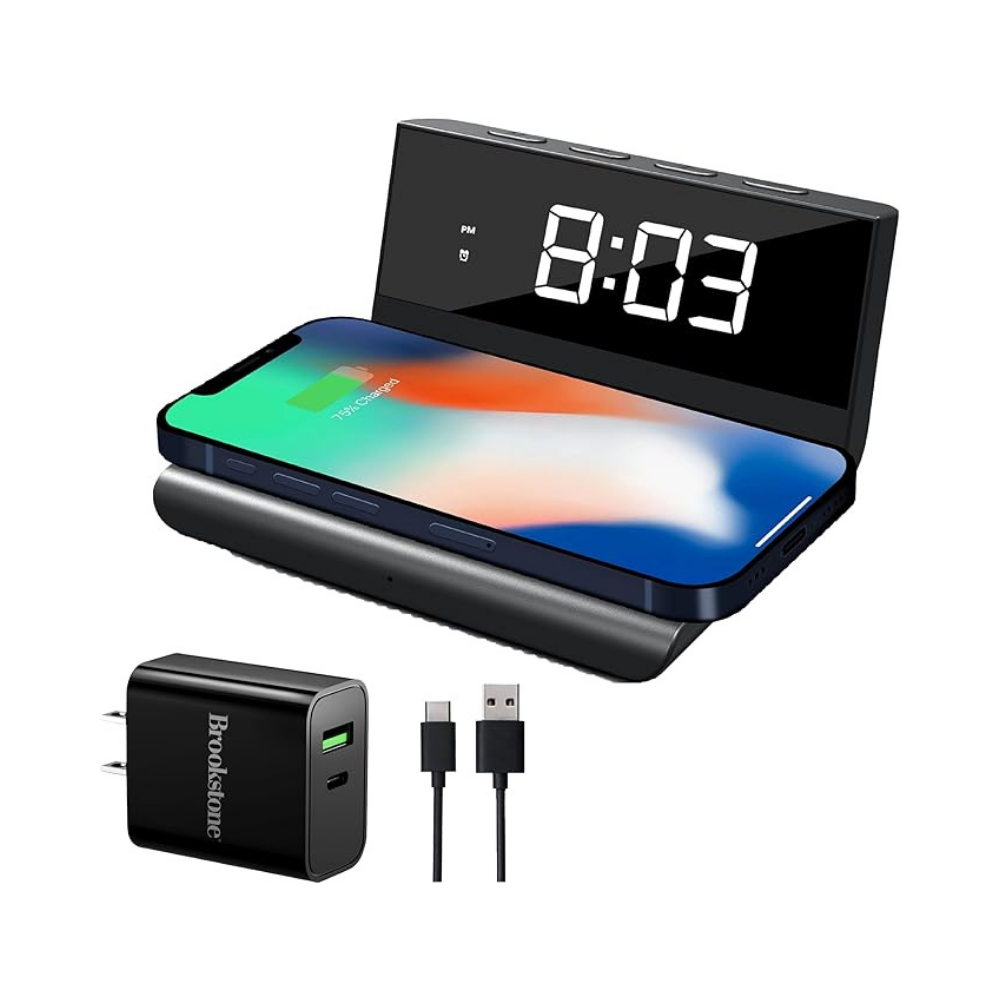brookstone-wireless-charging-stand-w-alarm-clock-black